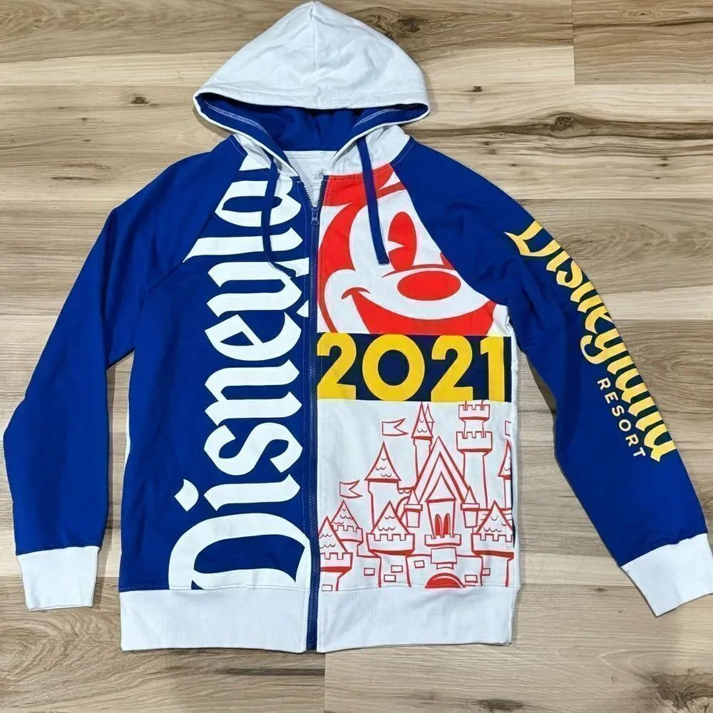 NEW Disney Parks Colorblock Hoodie Sweatshirt Men’s 2XL